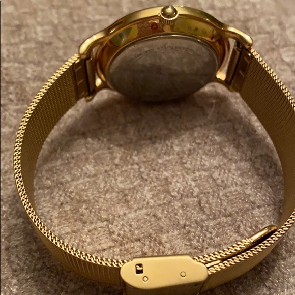 Timex Goldtone Watch With Diamond Accent Blue Face - Picture 3 of 5